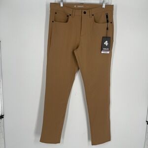 Fourlaps Traverse‎ Pants Dark Khaki Athletic Fit Performance Stretch Size 32x32